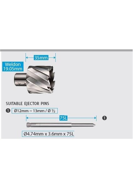 Shc 30 4,75*75MM Manyetik Matkap Merkezleme Pimi 12-13 mm fiyatları