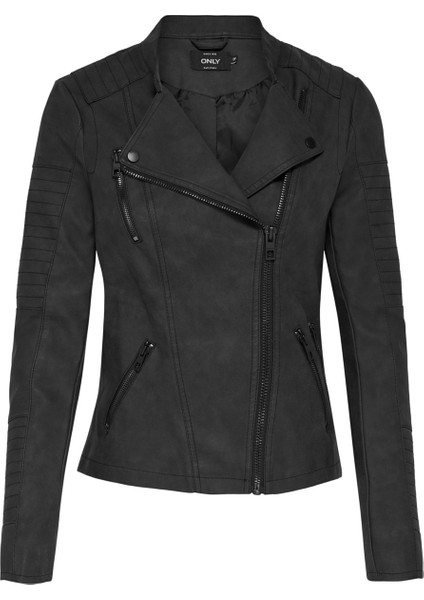 Kadın Ceket Onlava Faux Leather Biker Otw Noos