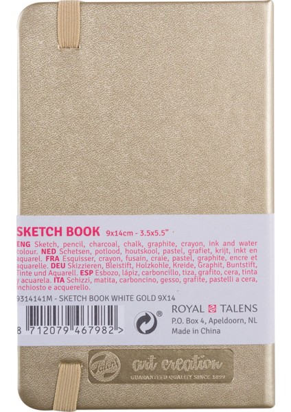 Sketchbook Sert Kapak Eskiz Çizim Defteri 9X14 Cm. 140 Gr. 80 Yp. Metalik Altın fiyatları