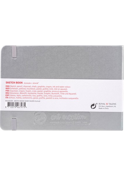 Sketchbook Sert Kapak Eskiz Çizim Defteri 15X21 Cm. 140 Gr. 80 Yp. Metalik Gümüş fiyatları