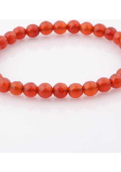 Akik Doğal Taş Bileklik 6 mm Fasetli Küre Kesim fiyatları