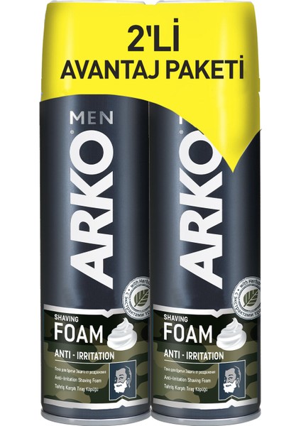 Men Tıraş Köpüğü Anti Irritation 2x200ml