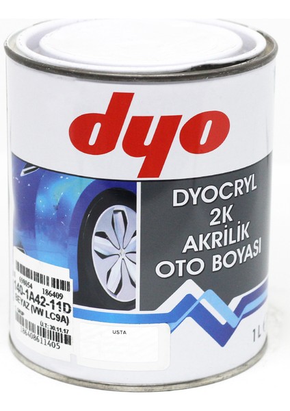 Dyocryl 2k Akrilik -Beyaz-Vw LC9A-1L