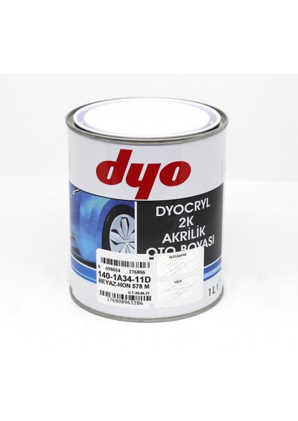 Dyocryl 2k Akrilik-Beyaz-Hon 578M- 1l