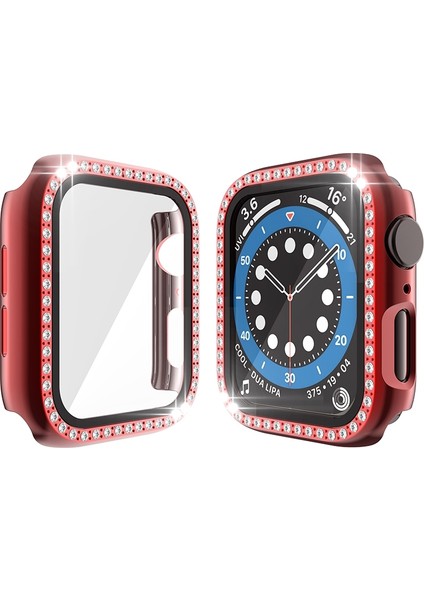 Apple Watch Uyumlu 3 2 1 38MM Kırmızı Için Pc Tek Sıra Pırlanta Kılıf (Yurt Dışından) fiyatları
