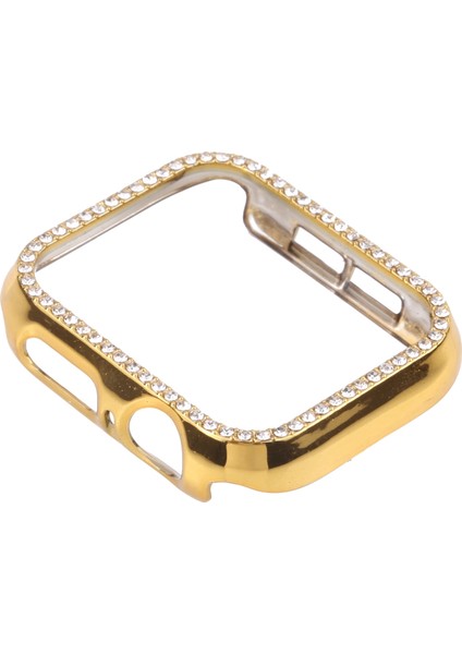 Metal Pırlanta Koruyucu Watch Uyumlu Kılıf Apple Watch Uyumlu Series 7 6 Se 5 4 40MM Altın (Yurt Dışından) fiyatları
