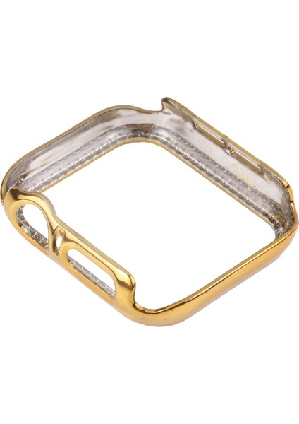 Metal Pırlanta Koruyucu Watch Uyumlu Kılıf Apple Watch Uyumlu Series 7 6 Se 5 4 40MM Altın (Yurt Dışından) modelleri