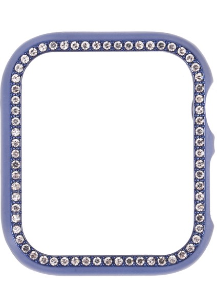 Metal Pırlanta Koruyucu Watch Uyumlu Kılıf Apple Watch Uyumlu Series 7 6 Se 5 4 44MM Mavi (Yurt Dışından)