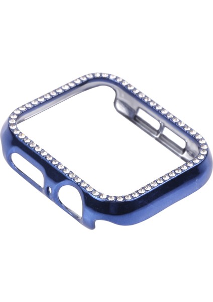 Metal Pırlanta Koruyucu Watch Uyumlu Kılıf Apple Watch Uyumlu Series 7 6 Se 5 4 44MM Mavi (Yurt Dışından) fiyatları