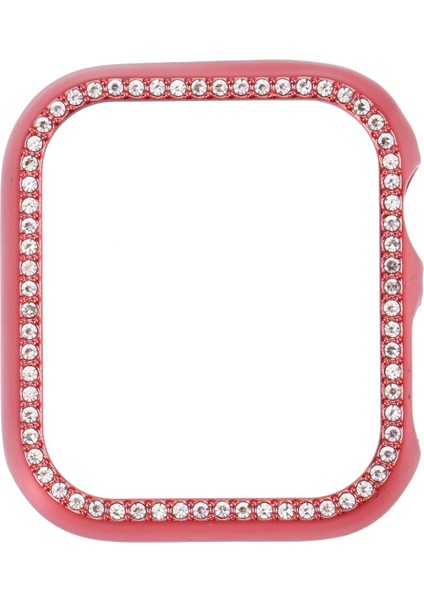 Metal Pırlanta Koruyucu Watch Uyumlu Kılıf Apple Watch Uyumlu Series 7 6 Se 5 4 40MM Kırmızı (Yurt Dışından)