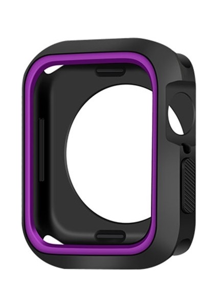 Apple Watch Uyumlu Series 7 41MM Mor Için Iki Renk Darbeye Koruyucu Kılıf Mor (Yurt Dışından)