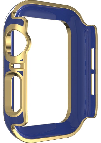 Çift Sıra Pırlanta Iki Renkli Elmalı Pc Watch Uyumlu Apple Watch Uyumlu Serisi 6 Se 5 4 40MM Lacivert + Altın (Yurt Dışından) modelleri