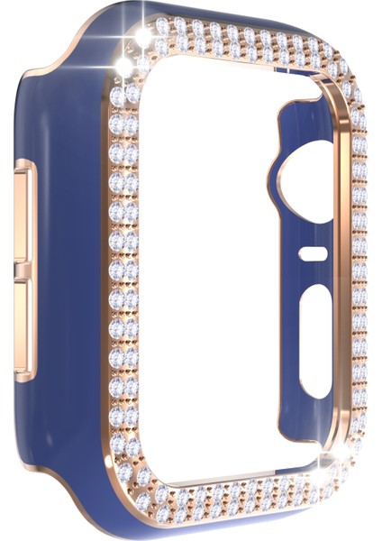 Çift Sıra Pırlanta Iki-Renkli Elmalı Pc Apple Watch Uyumlu Serisi 6 Se 5 4 44MM Lacivert + Rose Gold Için (Yurt Dışından) fiyatları