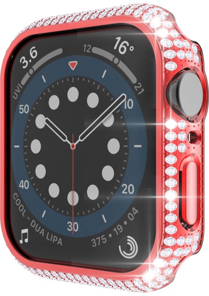 Apple Watch Uyumlu Serisi 6 Se 5 4 40MM Kırmızı Için Delikli Pırlanta Pc Watch Uyumlu (Yurt Dışından) modelleri
