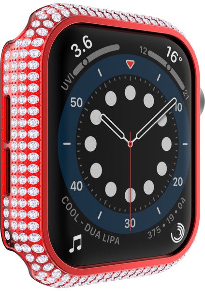 Apple Watch Uyumlu Serisi 6 Se 5 4 40MM Kırmızı Için Delikli Pırlanta Pc Watch Uyumlu (Yurt Dışından) fırsatları