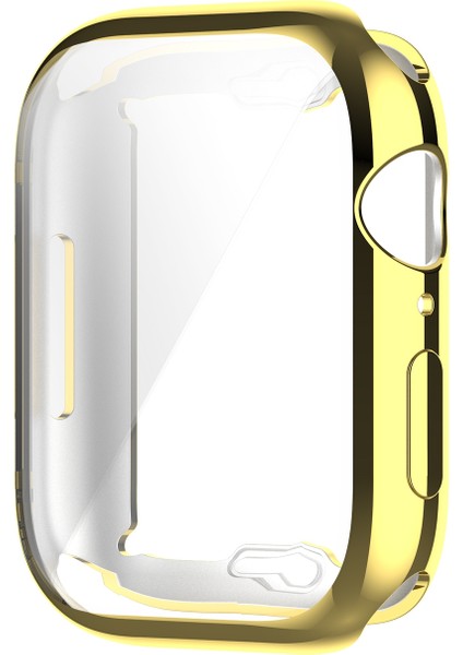 Darbeye Dayanıklı Tpu Apple Watch Uyumlu Series 7 41MM Altın Için Koruyucu Film ile Tam Koruyucu Kabuk (Yurt Dışından)