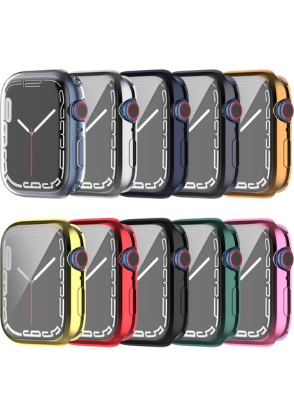 Darbeye Dayanıklı Tpu Apple Watch Uyumlu Series 7 41MM Altın Için Koruyucu Film ile Tam Koruyucu Kabuk (Yurt Dışından)