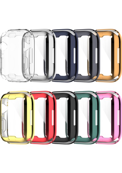Darbeye Dayanıklı Tpu Apple Watch Uyumlu Series 7 41MM Altın Için Koruyucu Film ile Tam Koruyucu Kabuk (Yurt Dışından)