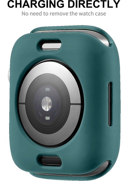 Tpu Kılıf + Tam Kapsama Pet Ekran Koruyucu Apple Watch Uyumlu Series 7 41MM Koyu Mavi (Yurt Dışından) fiyatları