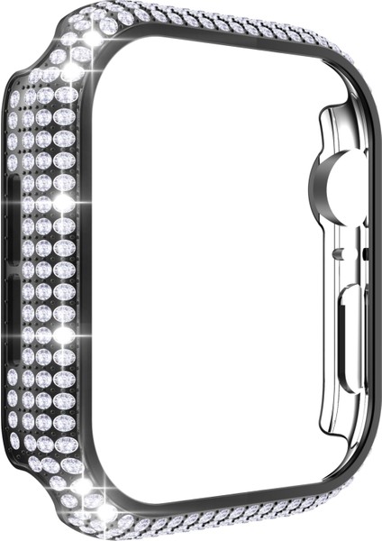 Delikli Pırlanta Pc Watch Uyumlu Apple Watch Uyumlu Serisi 6 Se 5 4 44MM Siyah (Yurt Dışından) fiyatları