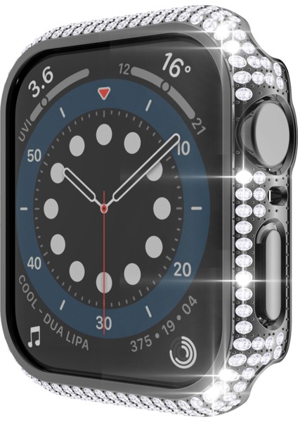 Delikli Pırlanta Pc Watch Uyumlu Apple Watch Uyumlu Serisi 6 Se 5 4 44MM Siyah (Yurt Dışından) modelleri