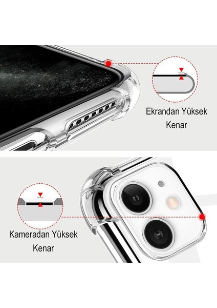 Apple iPhone 5s Uyumlu Darbe Emici Antişok Kapak Catface Tasarımlı Silikon Şeffaf Kılıf