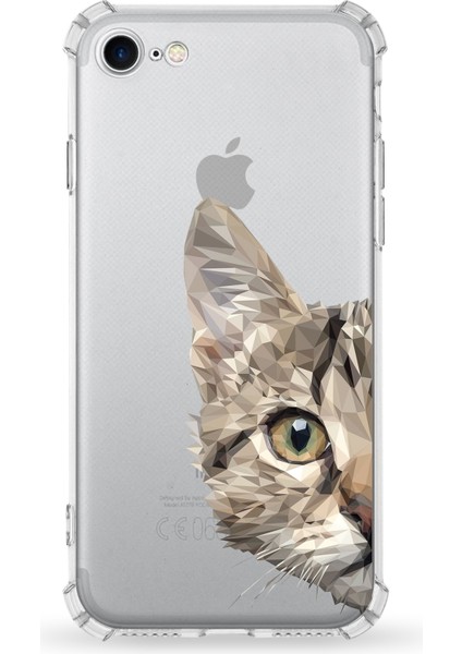 Apple iPhone Se 2020 Uyumlu Darbe Emici Antişok Kapak Vespagirl Tasarımlı Silikon Şeffaf Kılıf