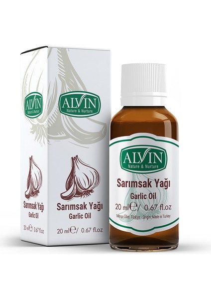 Sarımsak Yağı (Garlic Oil), Dökülen ve Yıpranmış Saçlara Özel, 20 ml