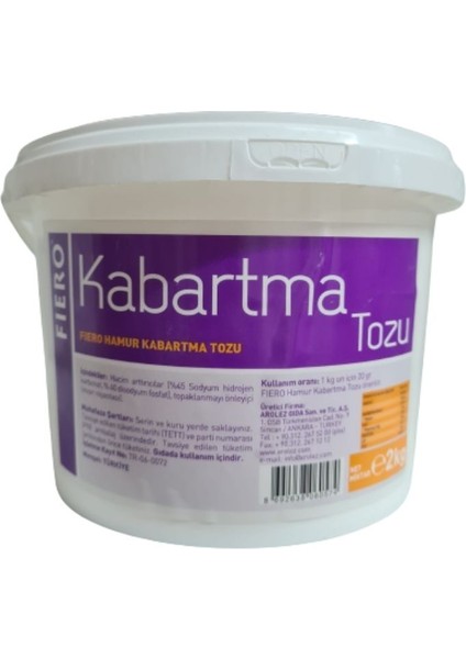 Hamur Kabartma Tozu 2 kg