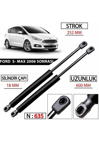 S-Max Bagaj Amortisörü Sağ Sol Takım 2006 Sonrası fiyatları