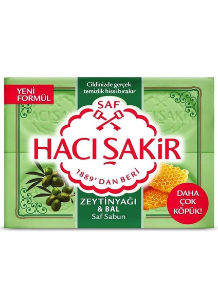 Hacı Şakir Sabun Zeytinyağı - Bal 600 Gr X4