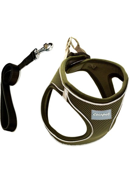Cecepet Cool Walk Air Mesh Haki Köpek Göğüs Tasması Small