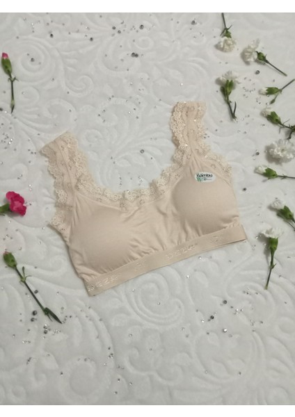 Deza Dantel Nakış Işlemeli Pedli Bambu Büstiyer
