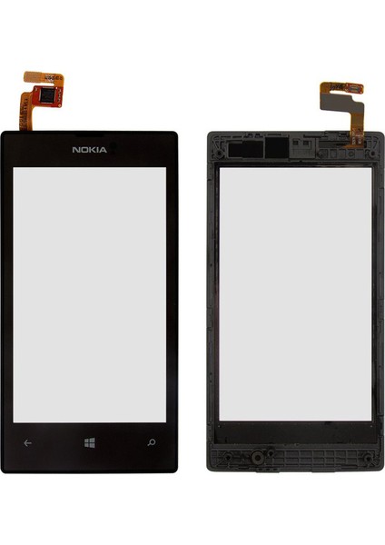 Nokia Lumia 520 Dokunmatik Çıtalı Ön Panel Orj - Siyah