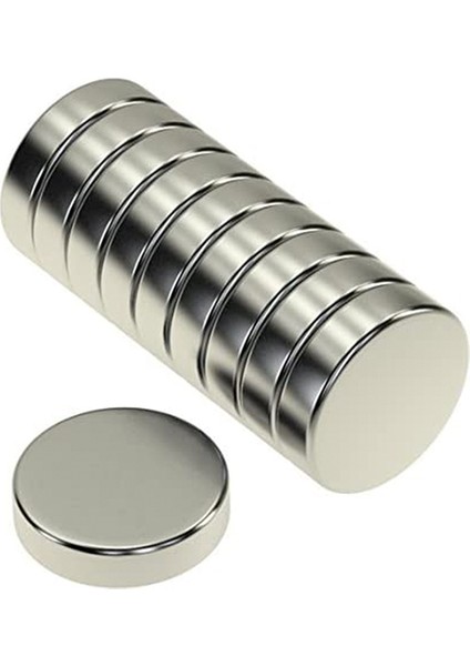 Mıknatıs Yuvarlak Neodyum Mıknatıs 20mm X 5mm, 2 Adet Güçlü Mıknatıs, N35 Kalitesinde 20mm X 5mm Yuvarlak Magnet