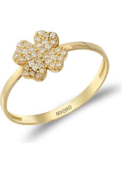 14 Ayar Yonca Eklem Yüzük