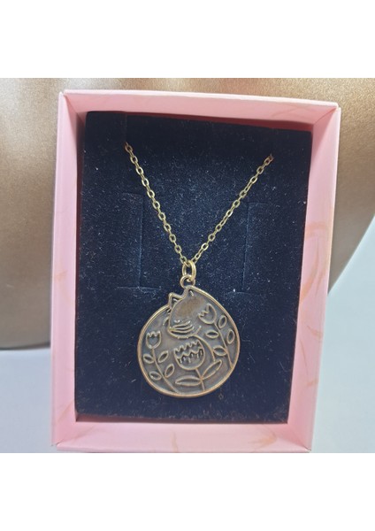 Bronz Renk 30MM Fairycore Çiçek Figürlü Kolye fiyatları