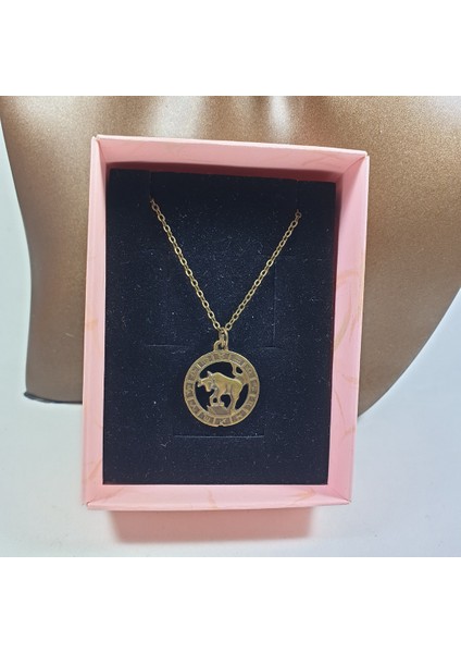 Bronz Renk 22MM Boğa Burcu Figürlü Kolye fiyatları