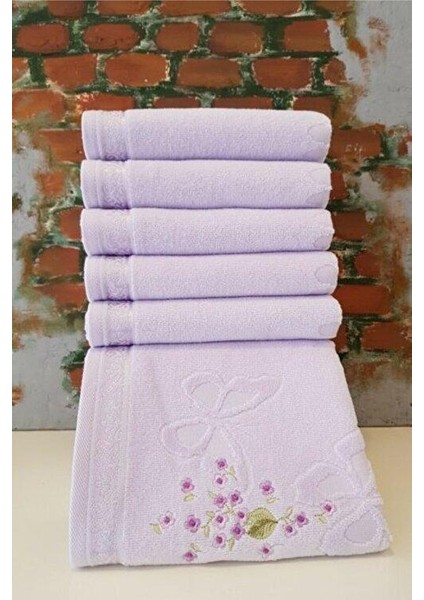 Jasmin Nakışlı Havlu 50*90 Lila ( 1ADET)