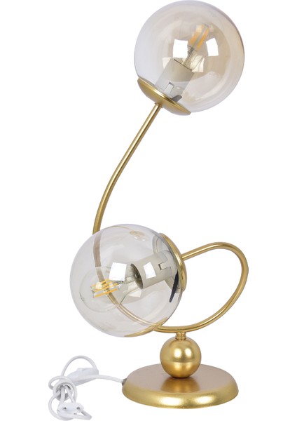 Linda Lüx Camlı Masa Lambası (Gold) fiyatları