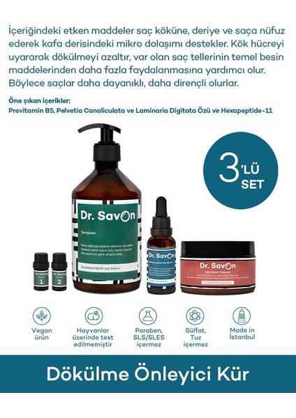 Dökülme Önleyici Kür 3'lü Set fiyatları