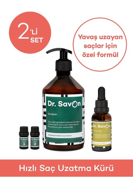 Dr. Savon Hızlı Saç Uzatma Kürü 2'li Set