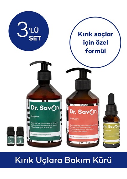 Dr. Savon Kırık Uçlara Bakım Kürü 3'lü Set