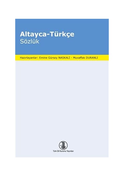Altayca - Türkçe Sözlük