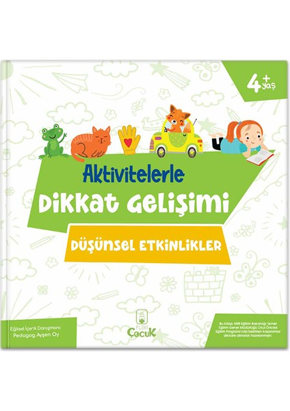 4+ Yaş " Aktivitelerle Dikkat Gelişimi Serisi" Okul Öncesi Etkinlik Seti - 4 Kitap