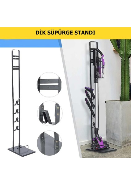 Dyson V 11 Absolute Ekstra Ile Uyumlu Ayaklı Ünite, Stand, Aksesuar Tutucu