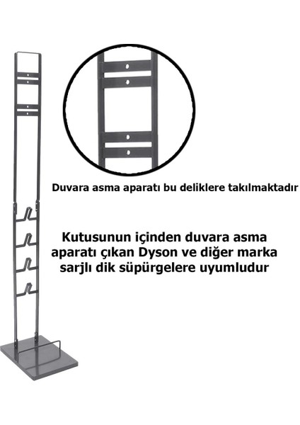 Dyson V 11 Absolute Ekstra Ile Uyumlu Ayaklı Ünite, Stand, Aksesuar Tutucu