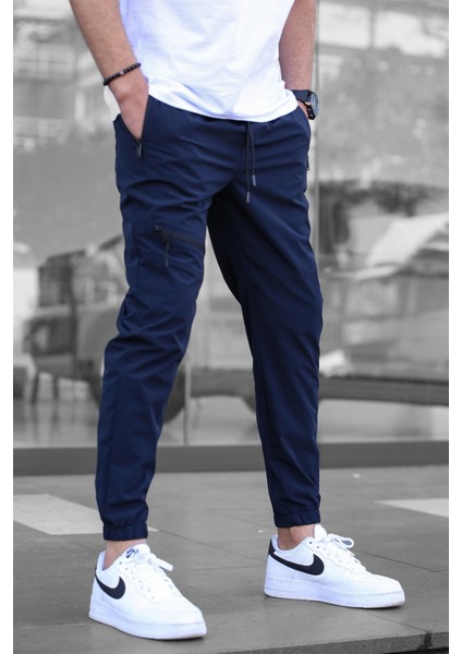 Lacivert Fermuar Detaylı Paraşüt Jogger Pantolon fiyatları