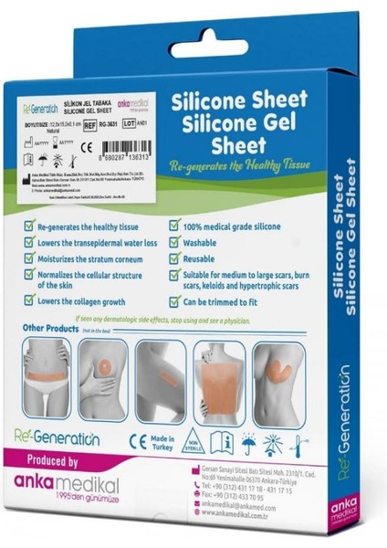 Silikon Sheet (Yapışan) - Silikon Jel Tabaka 12.5x15,0x0.1 cm Rg-3631