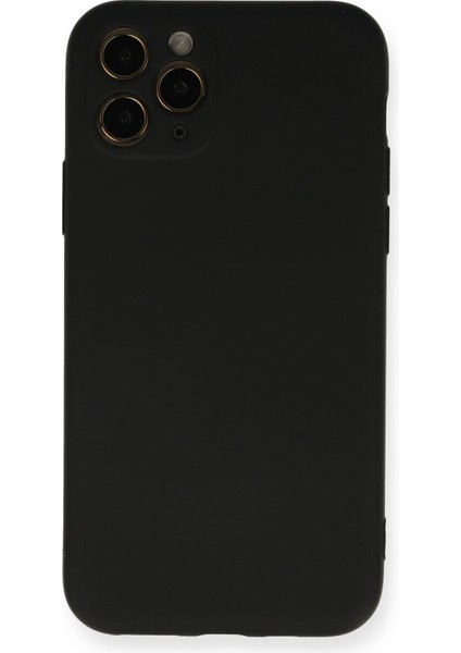Apple iPhone 11 Pro Kılıf Lansman Içi Kadife Nano Silikon - Siyah
